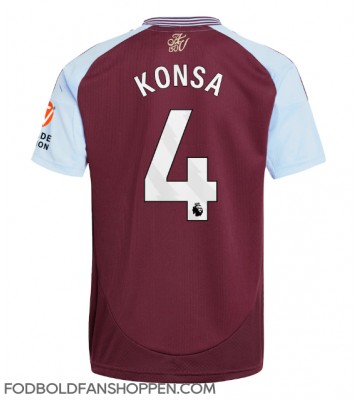 Aston Villa Ezri Konsa #4 Hjemmebanetrøje 2024-25 Kortærmet